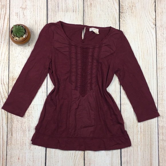 [Meadow Rue] Anthropologie Lace Detail Top XS - Picture 8 of 8